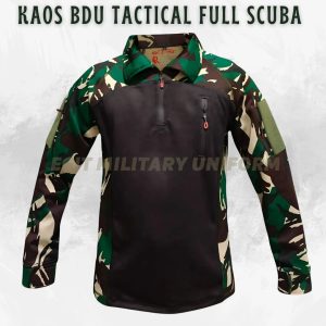 KAOS BDU SCUBA HITAM MALVINAS PANJANG