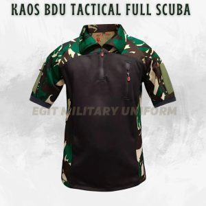 KAOS BDU SCUBA HITAM MALVINAS PENDEK