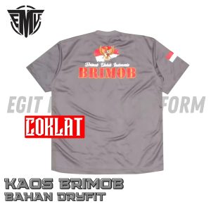 KAOS DRYFIT BRIMOB COKLAT
