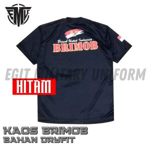 KAOS DRYFIT BRIMOB HITAM