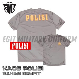 KAOS DRYFIT POLISI COKLAT