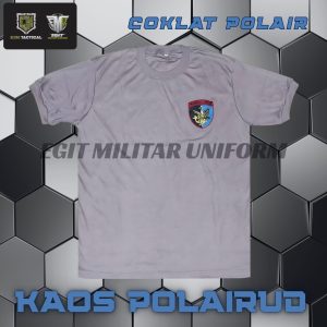 KAOS DRYFIT POLAIRUD COKLAT LOGO