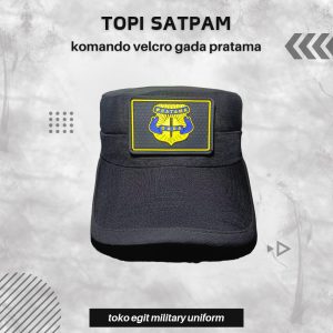 TOPI SATPAM KOMANDO VELCRO
