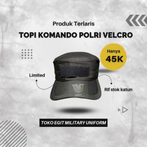 TOPI KOMANDO POLISI VELCRO