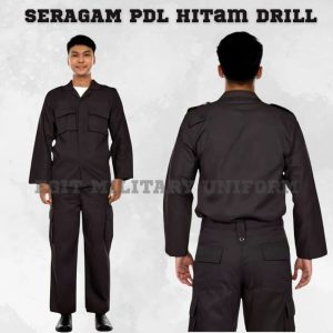 SERAGAM PDL MENWA HITAM DRIL