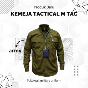 KEMEJA M TAC PANJANG ARMY