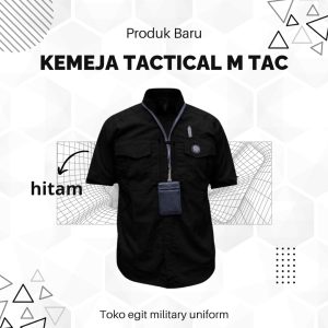 KEMEJA M TAC PENDEK  HITAM