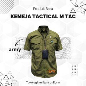 KEMEJA M TAC PENDEK ARMY