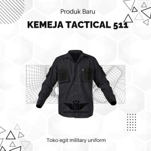 KEMEJA TACTICAL 511 PANJANG HITAM