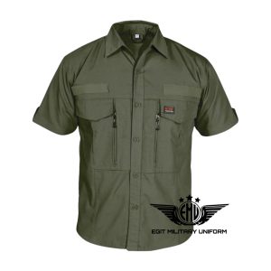 KEMEJA W TAC PENDEK HIJAU