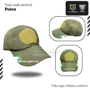 TOPI COAK POLOS HIJAU
